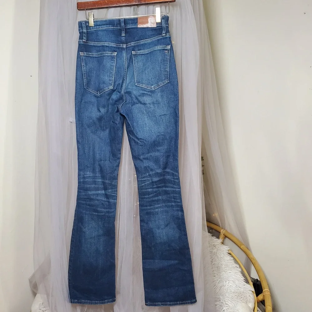 Madewell Skinny Flare Jeans Womens 26‎  Retro Y2K Blue Denim Stretch Fits 28x31